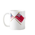 Crossed Bennington and Taunton Flags mugs