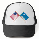 Crossed Betsy Ross and Fort Moultrie Flags Hat