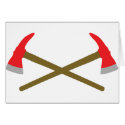 crossed firefighter axe cards