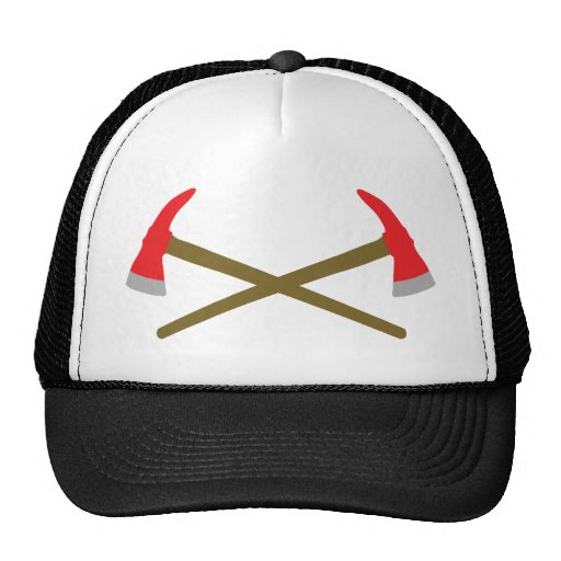 crossed firefighter axe hat Zazzle.co.uk