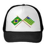 Crossed Flags of Brazil and Goiás Mesh Hats