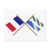 Crossed flags of France and Aisne