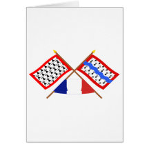 Crossed flags of Limousin and Haute-Vienne Greeting Card