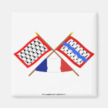 Crossed flags of Limousin and Haute-Vienne Magnet