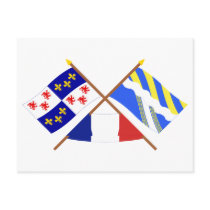 Crossed flags of Picardie and Aisne
