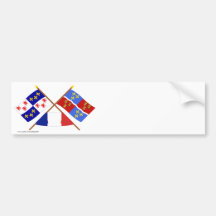 Crossed flags of Picardie and Somme Bumper Sticker