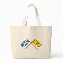 Crossed Flags of Scotland Tote Bag