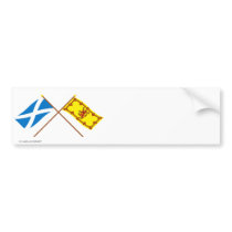Crossed Flags of Scotland Bumper Sticker