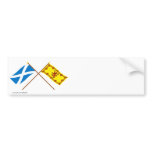 Crossed Flags of Scotland bumper stickers