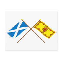Crossed Flags of Scotland Postcards