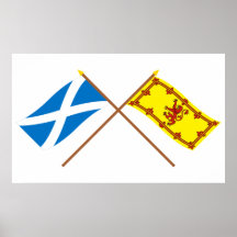 Crossed Flags of Scotland Posters
