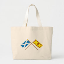 Crossed Flags of Scotland Tote Bag
