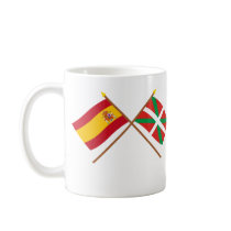 Crossed flags of Spain and País Vasco (Euskadi) Mug