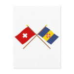 Crossed Flags of Switzerland and Madeira Post Cards