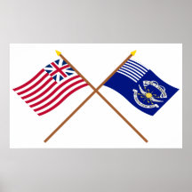Crossed Grand Union and 2nd Regiment Light Dragoon Print