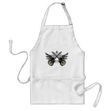 Crossed Guitars and Skulls Aprons