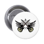 Crossed Guitars and Skulls Buttons