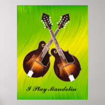 CROSSED MANDOLINS-POSTER