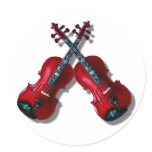 CROSSED RED VIOLINS -BUTTON