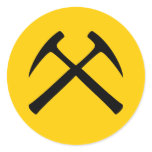 Crossed Rock Hammers Sticker
