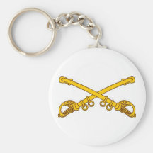 Crossed sabres key chain
