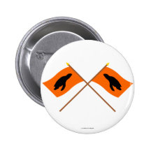 Crossed Sea Turtle Nesting Flags Pins