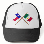 Crossed Texas and Coahuila y Tejas Flags hats
