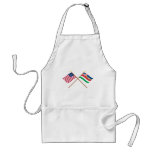 Crossed US 27-star and 1845 Florida State Flags Apron