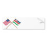 Crossed US 27-star and 1845 Florida State Flags Bumper Sticker