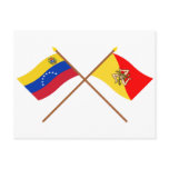 Crossed Venezuela and Sicily Flags