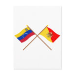 Crossed Venezuela and Sicily Flags