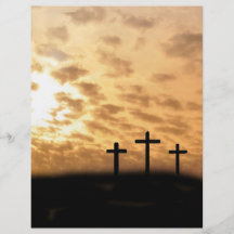 Crosses and Sunset Easter Flyer, Customisable