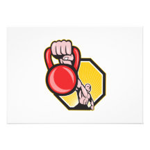 Crossfit Training Lifting Kettlebell Front Custom Invite