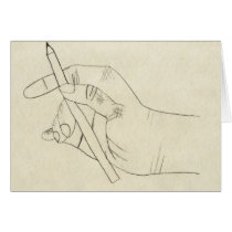 Crosshatched Hand card