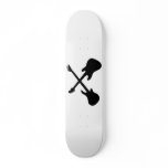 Crossing guitars skateboards