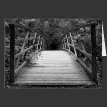 Crossing Over (b&w) Notecard cards