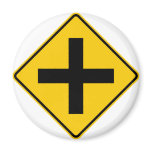 Crossroad Intersection Highway Sign magnets