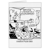 Crossword Editor's Bathroom Tile Cards