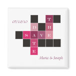 Crossword Puzzle Wedding Save the Date magnets