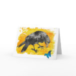 Crow and Butterfly Card