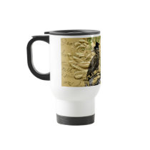 Crow and skeleton mugs