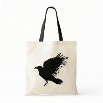 Crow - black canvas bag