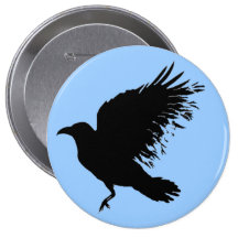 Crow - black button