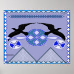 Crow Celtic Knot Print