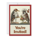 Crow Cook and Woodpecker Bartender Invitation