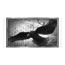 Crow deluxe custom photo card