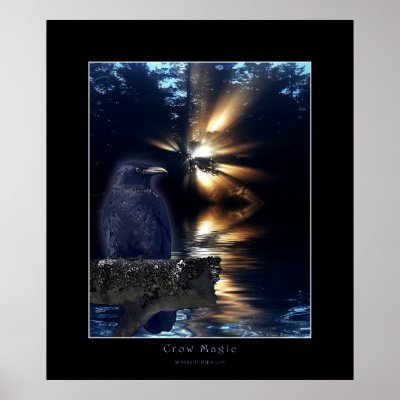 CROW Fantasy Art Poster by RavenSpiritPrints