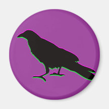 crow fridge magnet