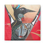 crow he crow she full painting magnets
