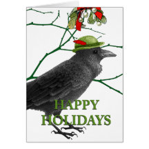 Crow Holiday Greeting Card